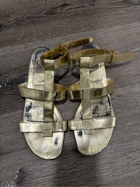 Barney’s COOP gold sandals